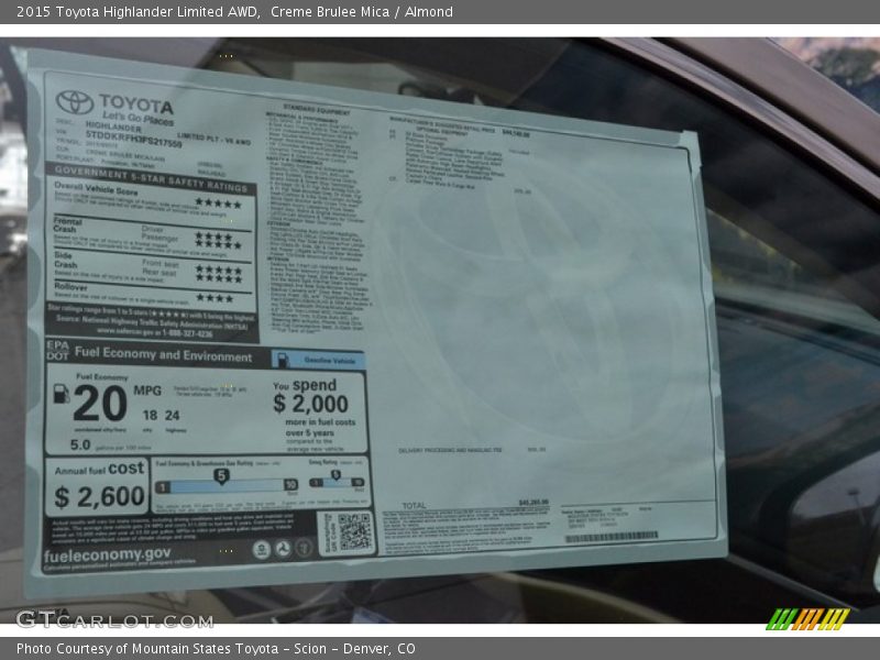 Creme Brulee Mica / Almond 2015 Toyota Highlander Limited AWD