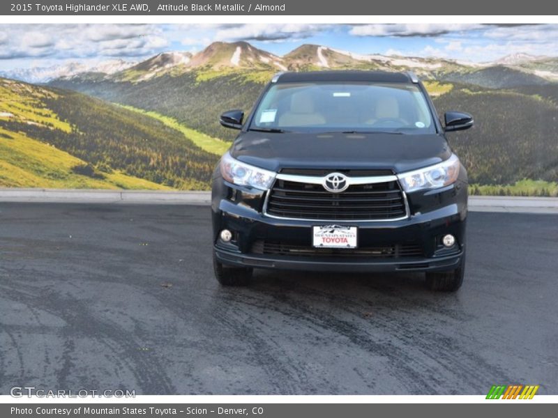 Attitude Black Metallic / Almond 2015 Toyota Highlander XLE AWD
