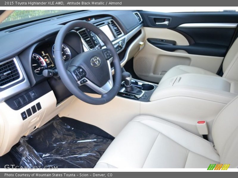 Attitude Black Metallic / Almond 2015 Toyota Highlander XLE AWD