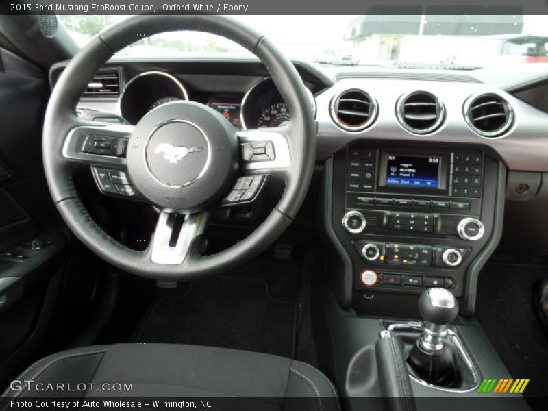 Oxford White / Ebony 2015 Ford Mustang EcoBoost Coupe