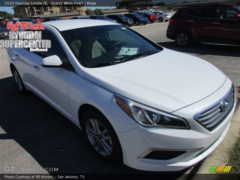 Quartz White Pearl / Beige 2016 Hyundai Sonata SE