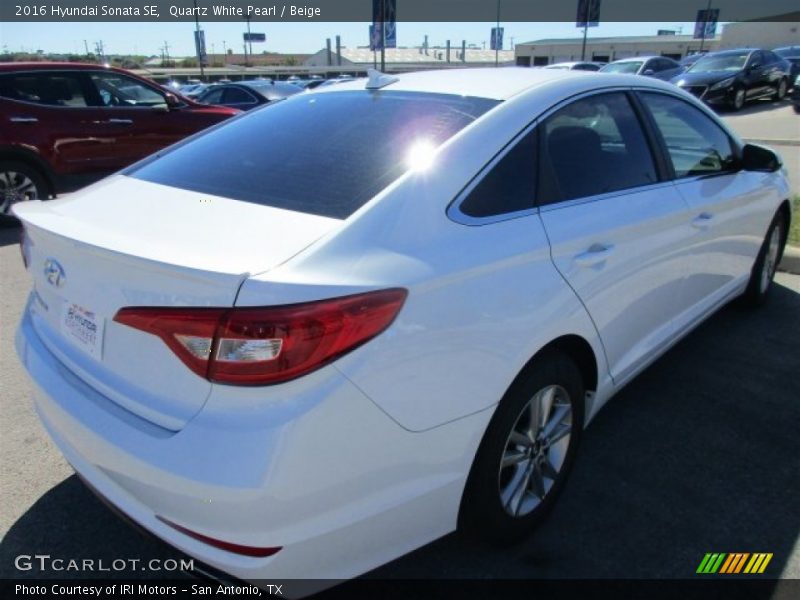 Quartz White Pearl / Beige 2016 Hyundai Sonata SE