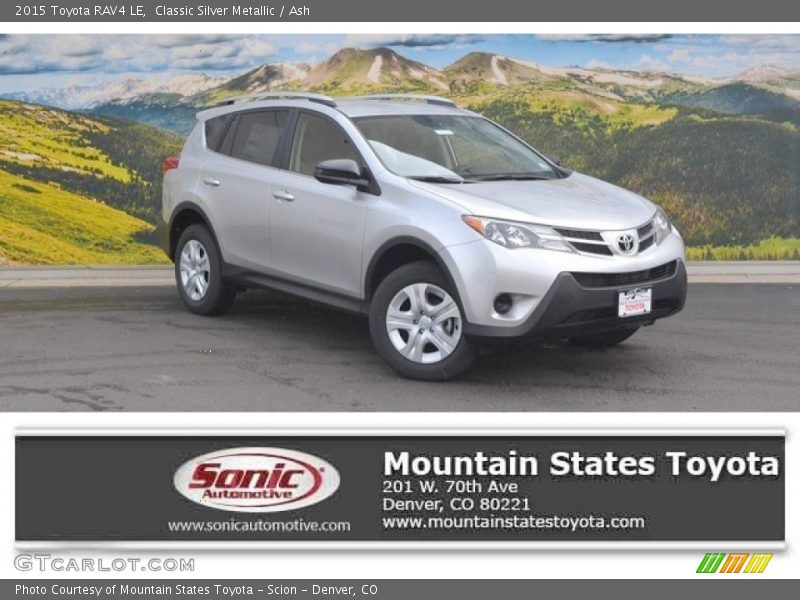 Classic Silver Metallic / Ash 2015 Toyota RAV4 LE