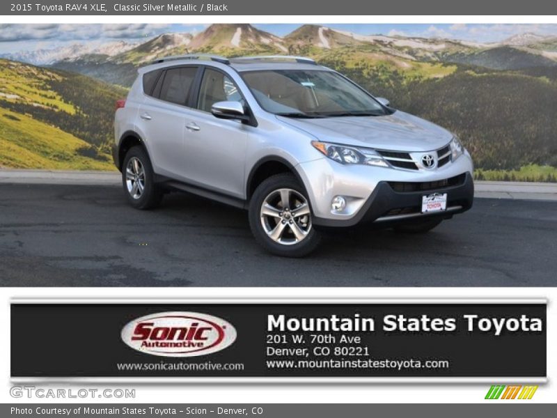 Classic Silver Metallic / Black 2015 Toyota RAV4 XLE