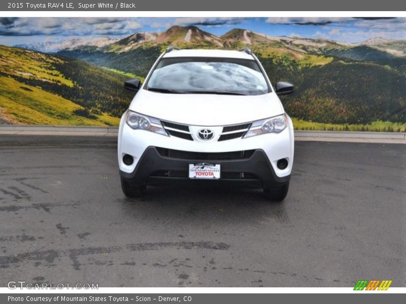 Super White / Black 2015 Toyota RAV4 LE