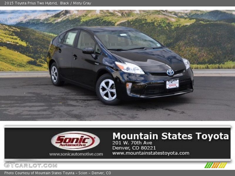 Black / Misty Gray 2015 Toyota Prius Two Hybrid