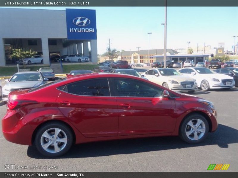 Red / Beige 2016 Hyundai Elantra Value Edition