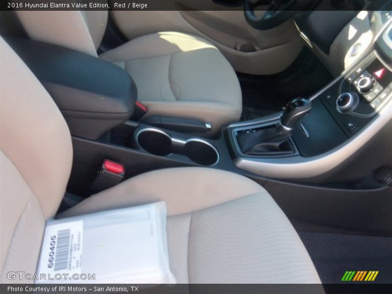 Red / Beige 2016 Hyundai Elantra Value Edition