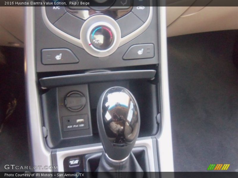 Red / Beige 2016 Hyundai Elantra Value Edition