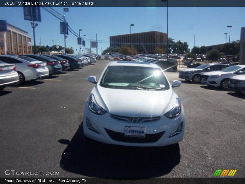 White / Black 2016 Hyundai Elantra Value Edition