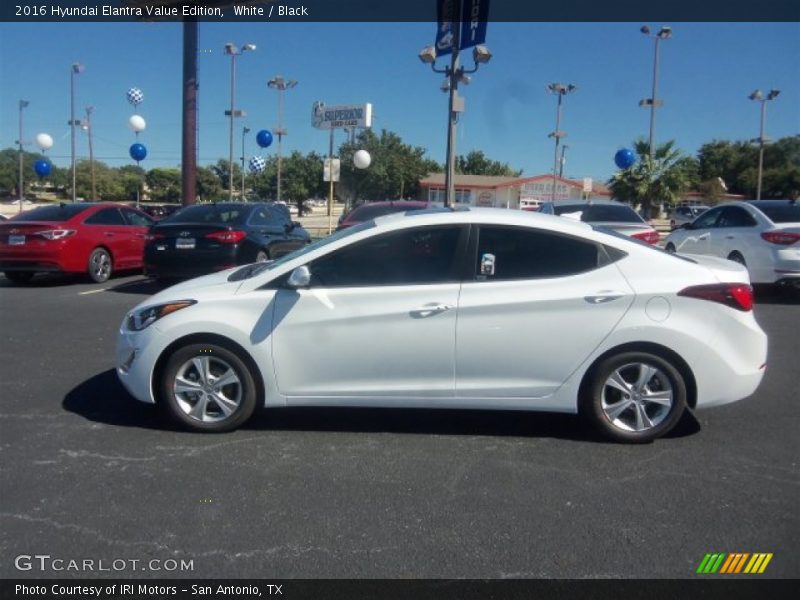 White / Black 2016 Hyundai Elantra Value Edition