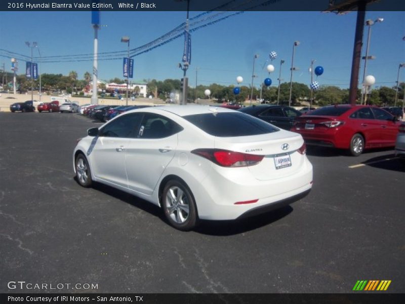 White / Black 2016 Hyundai Elantra Value Edition