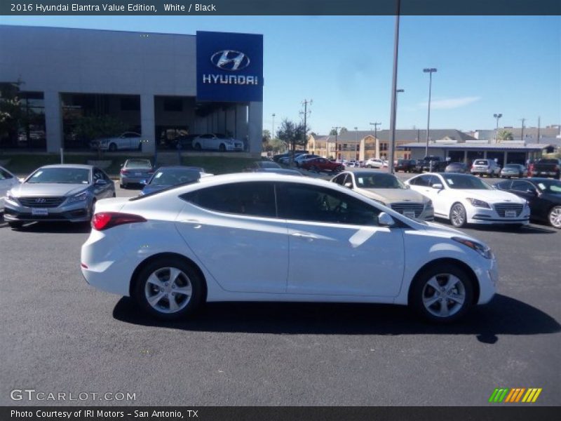 White / Black 2016 Hyundai Elantra Value Edition