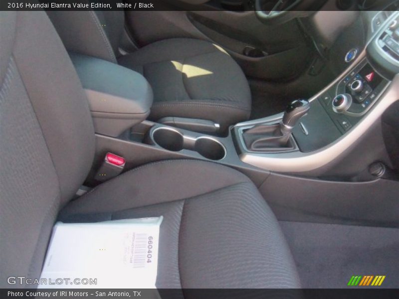White / Black 2016 Hyundai Elantra Value Edition