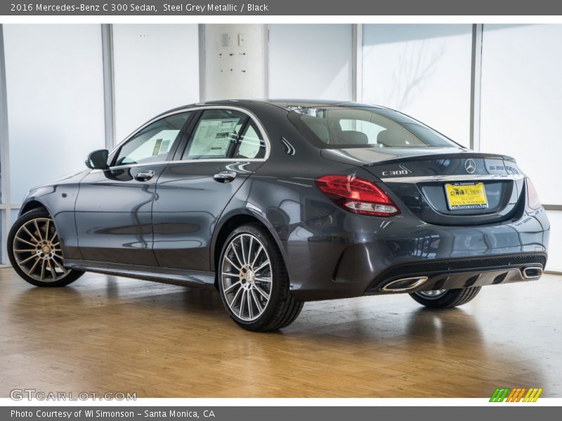 Steel Grey Metallic / Black 2016 Mercedes-Benz C 300 Sedan