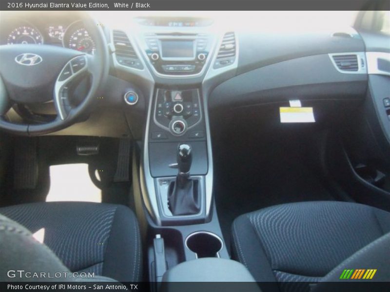 White / Black 2016 Hyundai Elantra Value Edition