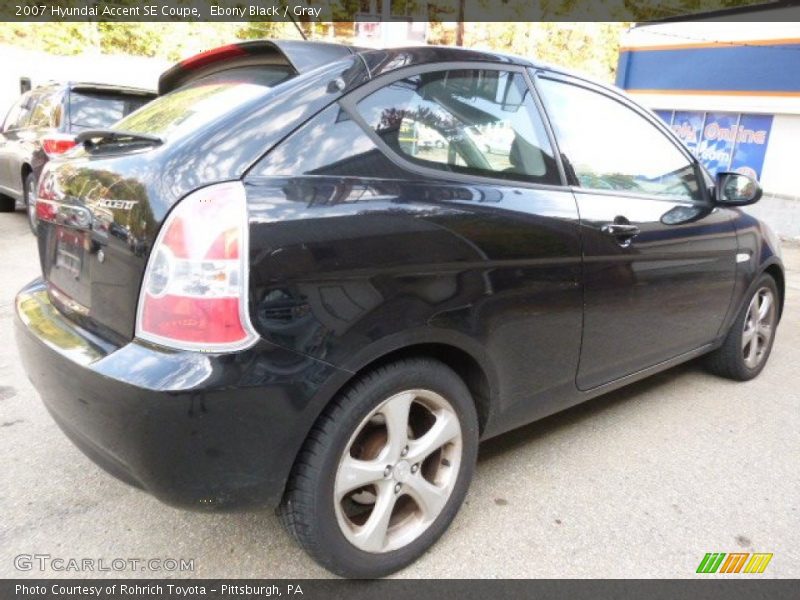 Ebony Black / Gray 2007 Hyundai Accent SE Coupe
