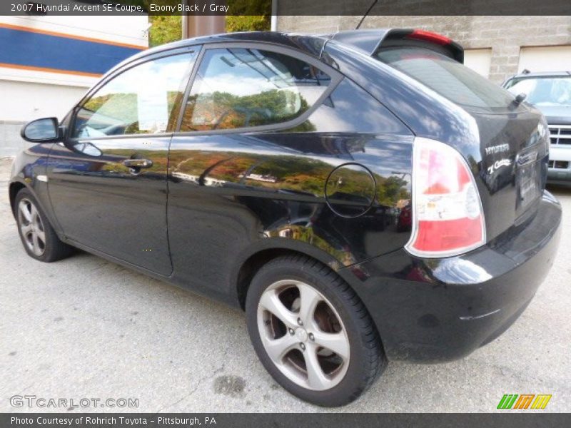 Ebony Black / Gray 2007 Hyundai Accent SE Coupe