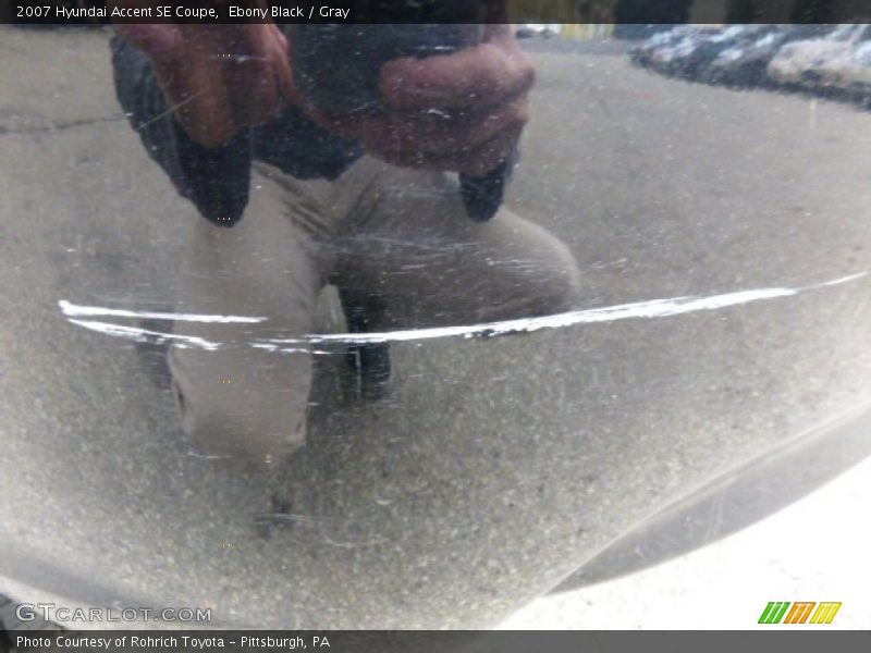Ebony Black / Gray 2007 Hyundai Accent SE Coupe