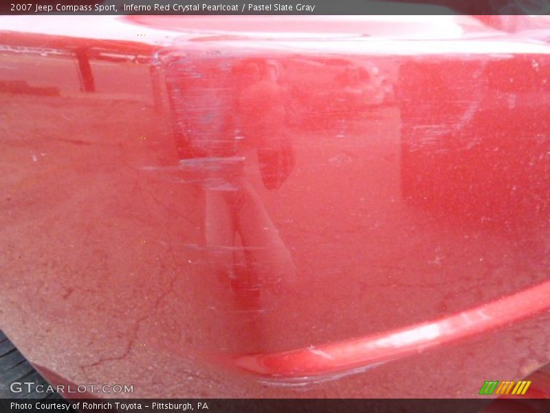 Inferno Red Crystal Pearlcoat / Pastel Slate Gray 2007 Jeep Compass Sport