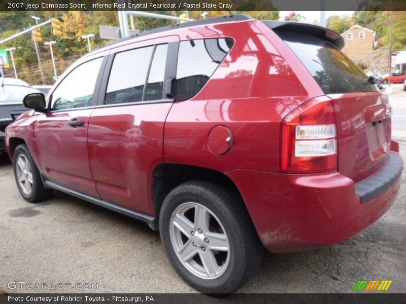 Inferno Red Crystal Pearlcoat / Pastel Slate Gray 2007 Jeep Compass Sport