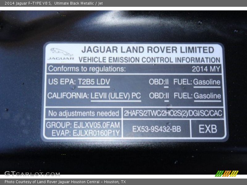 Ultimate Black Metallic / Jet 2014 Jaguar F-TYPE V8 S