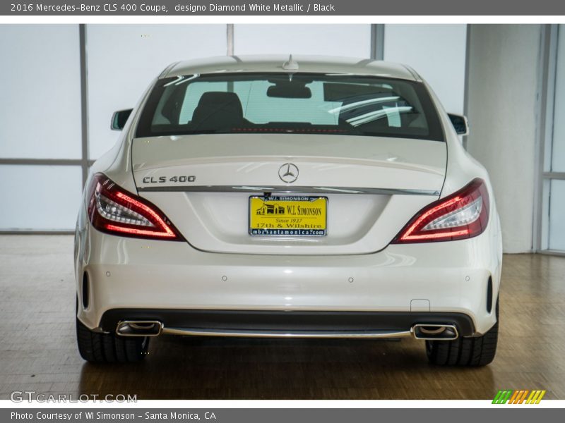 designo Diamond White Metallic / Black 2016 Mercedes-Benz CLS 400 Coupe