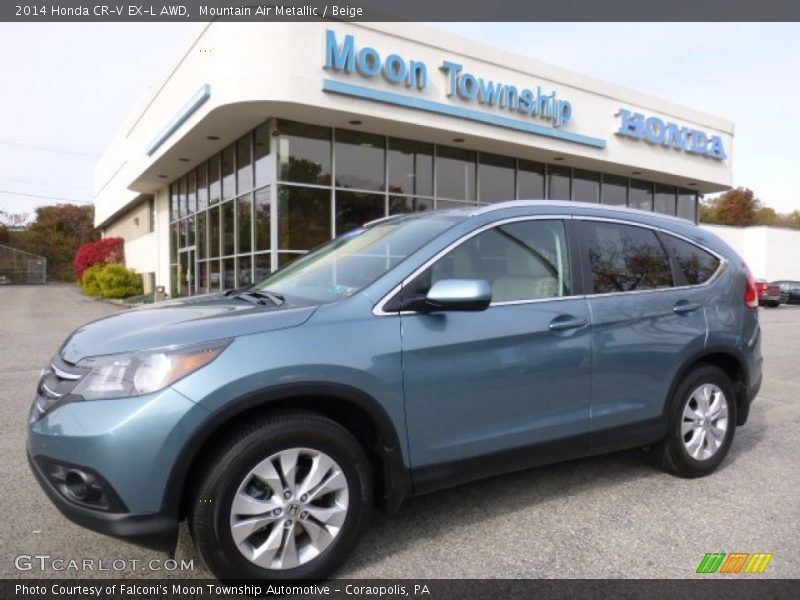 Mountain Air Metallic / Beige 2014 Honda CR-V EX-L AWD