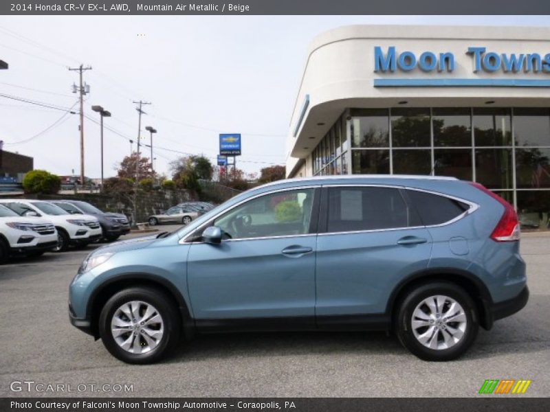 Mountain Air Metallic / Beige 2014 Honda CR-V EX-L AWD