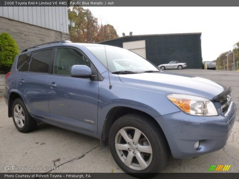 Pacific Blue Metallic / Ash 2008 Toyota RAV4 Limited V6 4WD