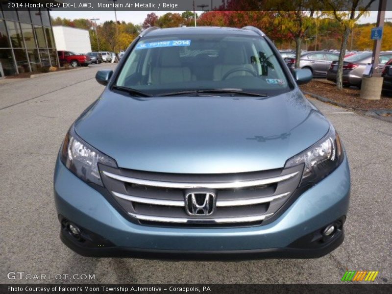 Mountain Air Metallic / Beige 2014 Honda CR-V EX-L AWD