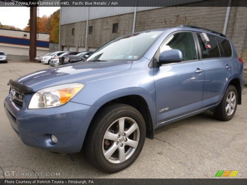 Pacific Blue Metallic / Ash 2008 Toyota RAV4 Limited V6 4WD