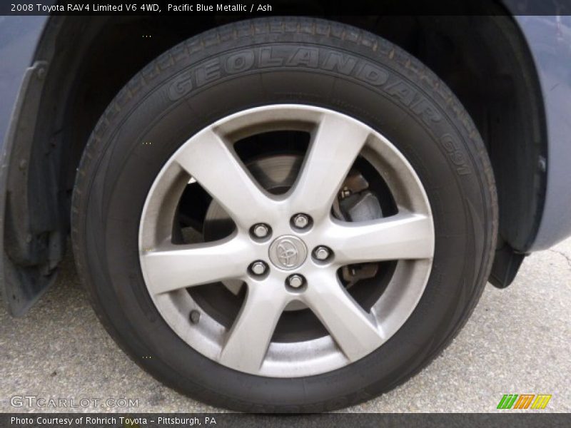 Pacific Blue Metallic / Ash 2008 Toyota RAV4 Limited V6 4WD