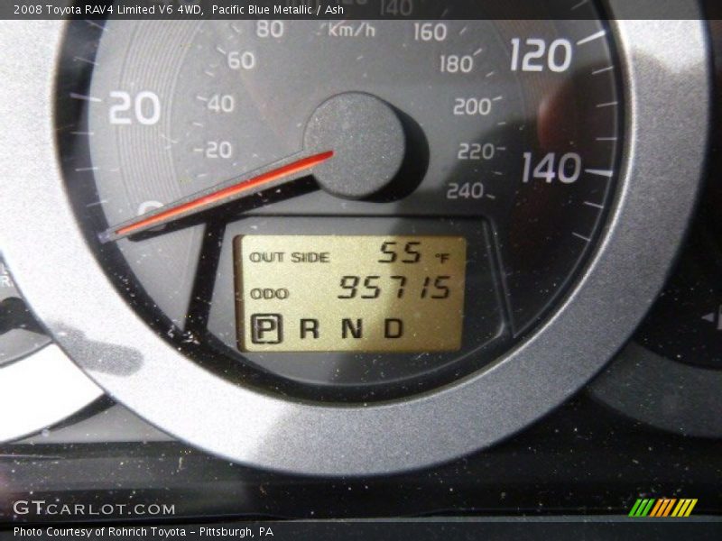 Pacific Blue Metallic / Ash 2008 Toyota RAV4 Limited V6 4WD