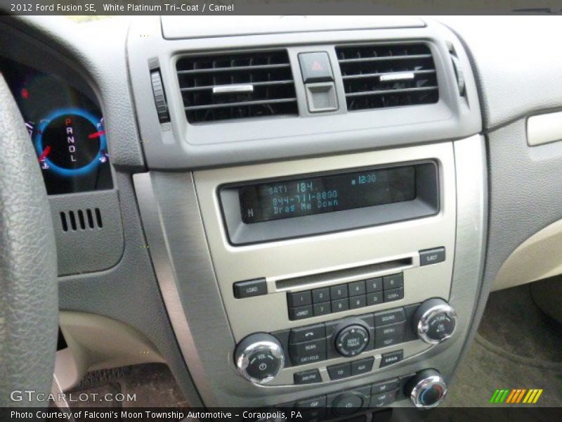 White Platinum Tri-Coat / Camel 2012 Ford Fusion SE