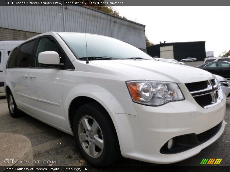 Stone White / Black/Light Graystone 2011 Dodge Grand Caravan Crew