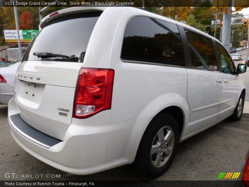Stone White / Black/Light Graystone 2011 Dodge Grand Caravan Crew
