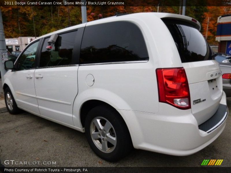 Stone White / Black/Light Graystone 2011 Dodge Grand Caravan Crew