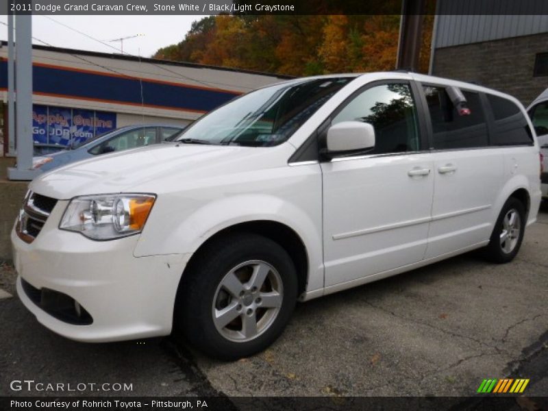 Stone White / Black/Light Graystone 2011 Dodge Grand Caravan Crew