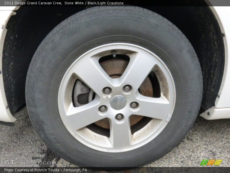 Stone White / Black/Light Graystone 2011 Dodge Grand Caravan Crew