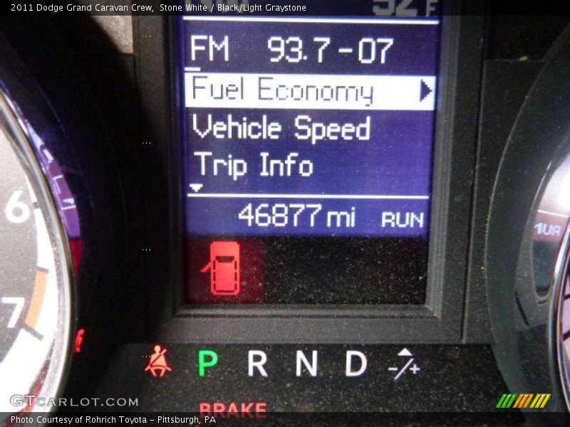 Stone White / Black/Light Graystone 2011 Dodge Grand Caravan Crew