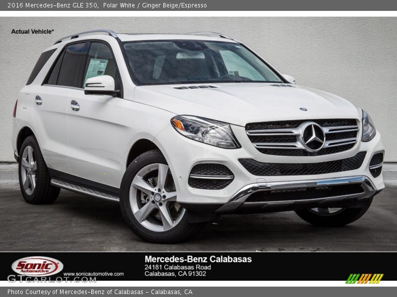 Polar White / Ginger Beige/Espresso 2016 Mercedes-Benz GLE 350