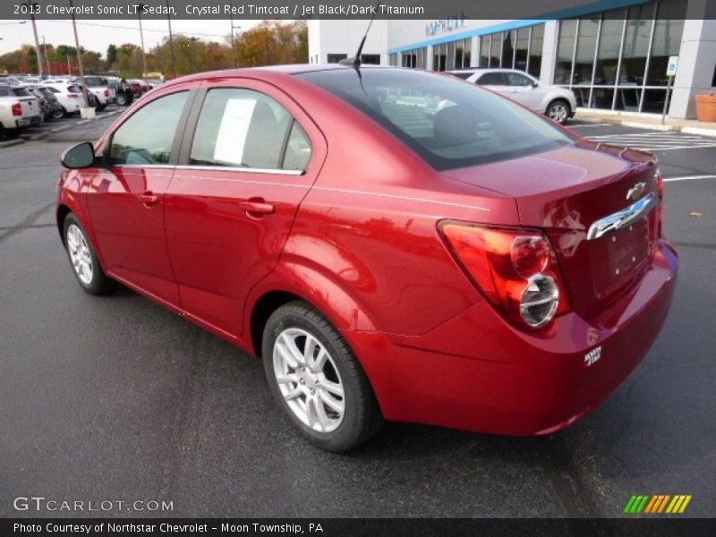 Crystal Red Tintcoat / Jet Black/Dark Titanium 2013 Chevrolet Sonic LT Sedan
