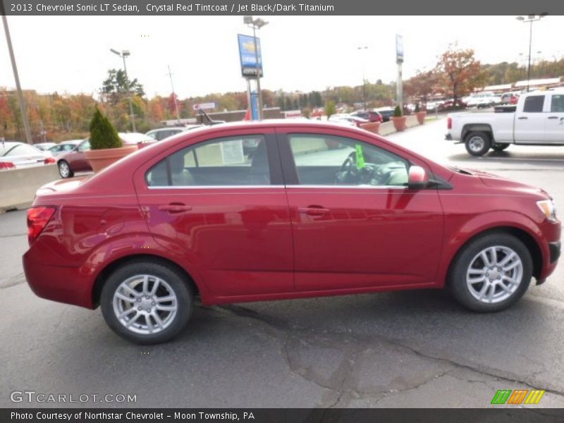 Crystal Red Tintcoat / Jet Black/Dark Titanium 2013 Chevrolet Sonic LT Sedan