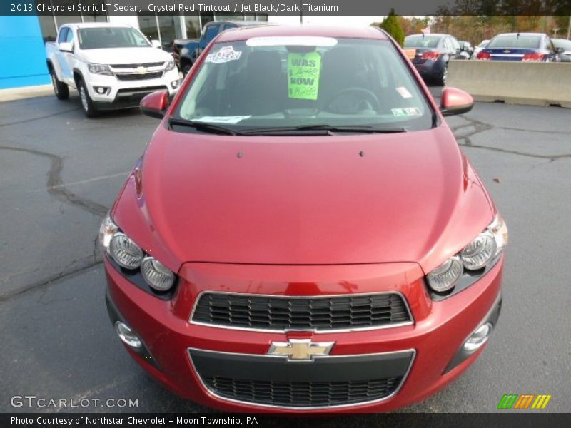 Crystal Red Tintcoat / Jet Black/Dark Titanium 2013 Chevrolet Sonic LT Sedan