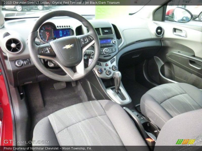 Crystal Red Tintcoat / Jet Black/Dark Titanium 2013 Chevrolet Sonic LT Sedan