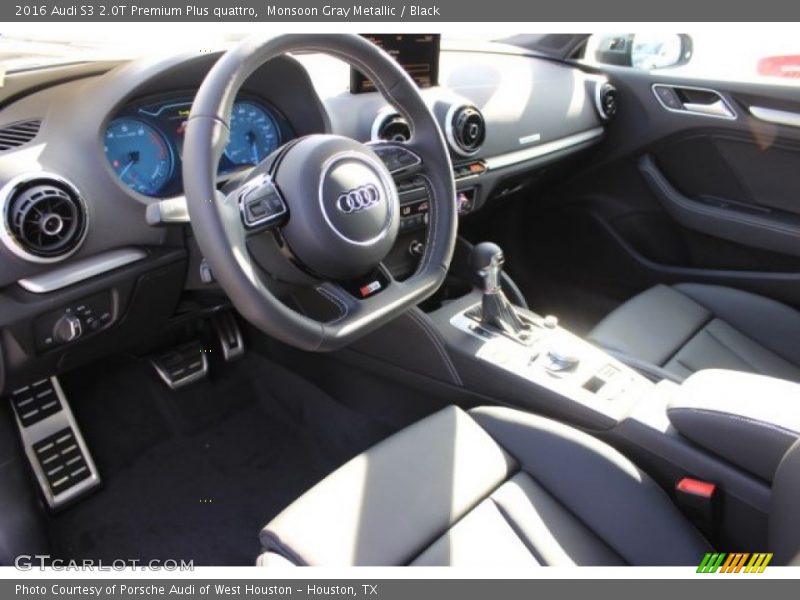 Monsoon Gray Metallic / Black 2016 Audi S3 2.0T Premium Plus quattro