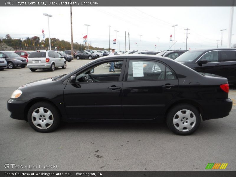 Black Sand Pearl / Light Gray 2003 Toyota Corolla CE