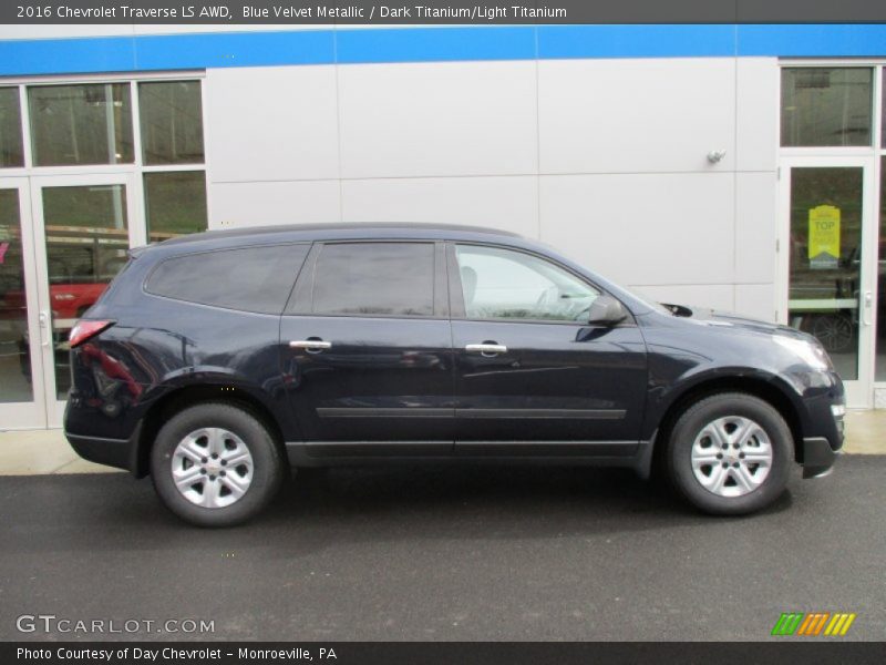 Blue Velvet Metallic / Dark Titanium/Light Titanium 2016 Chevrolet Traverse LS AWD