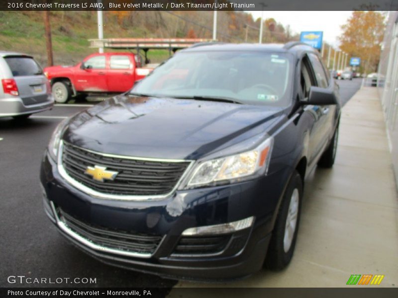 Blue Velvet Metallic / Dark Titanium/Light Titanium 2016 Chevrolet Traverse LS AWD